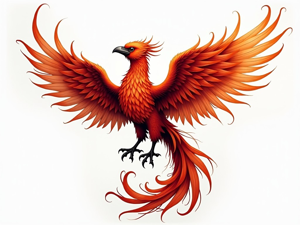 phoenix - 3D style tattoo