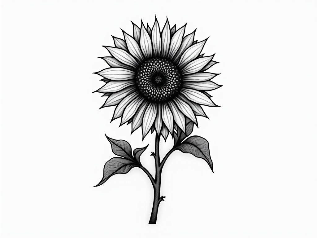 sunflower - Surreal style tattoo