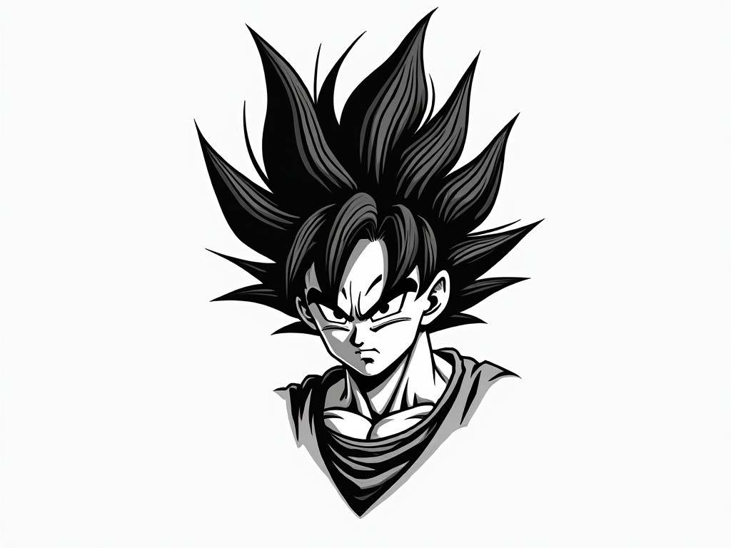 dragonball z - Black and white style tattoo