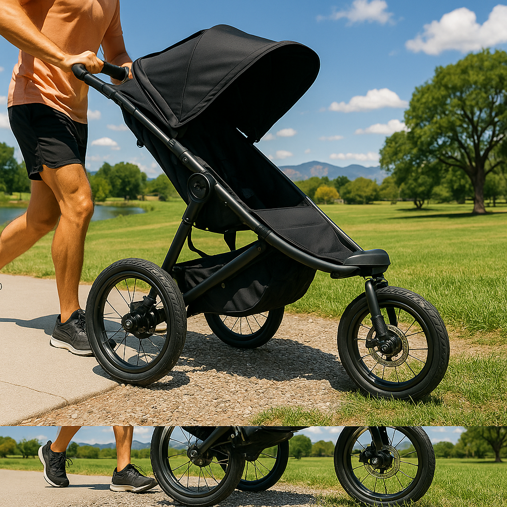 lightweight running stroller on various terrains including pavement, gravel, and grass - lightweight running stroller