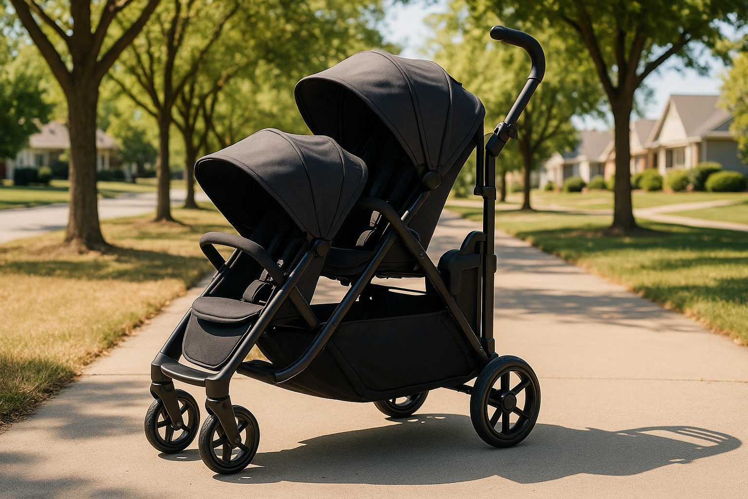 stroller with parent convenience features - double stroller features