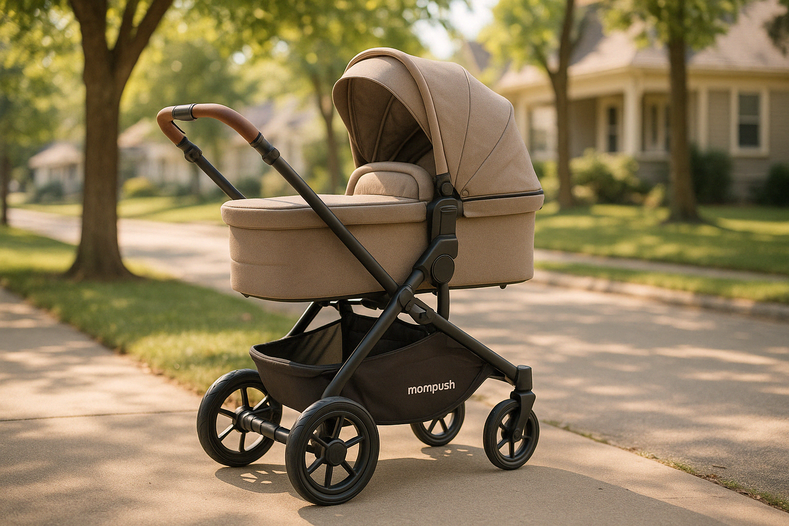 Mompush Full-Size Standard Stroller - bassinet stroller for newborn