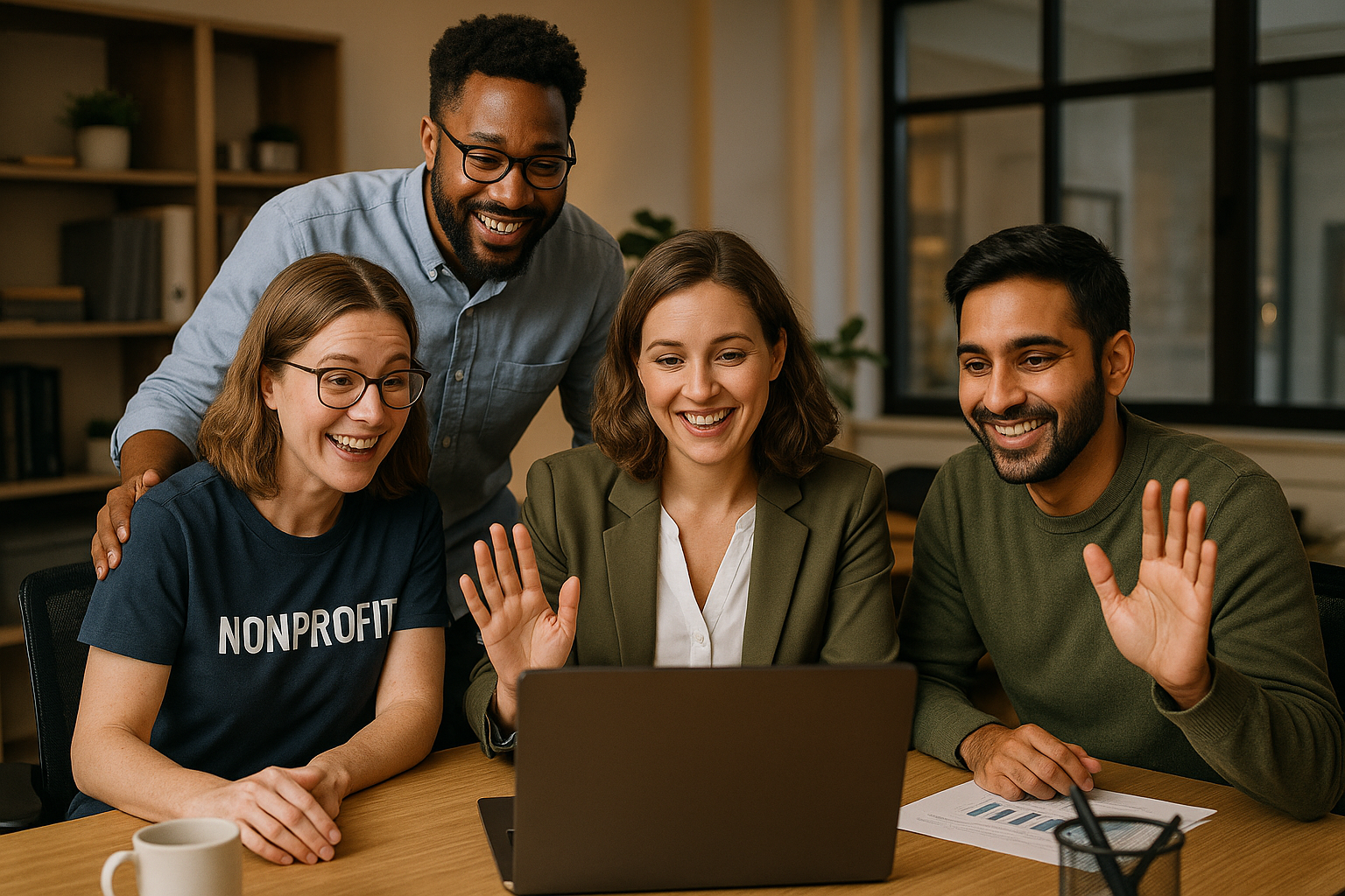 nonprofit staff reaching out to donors - nonprofit engagement strategies