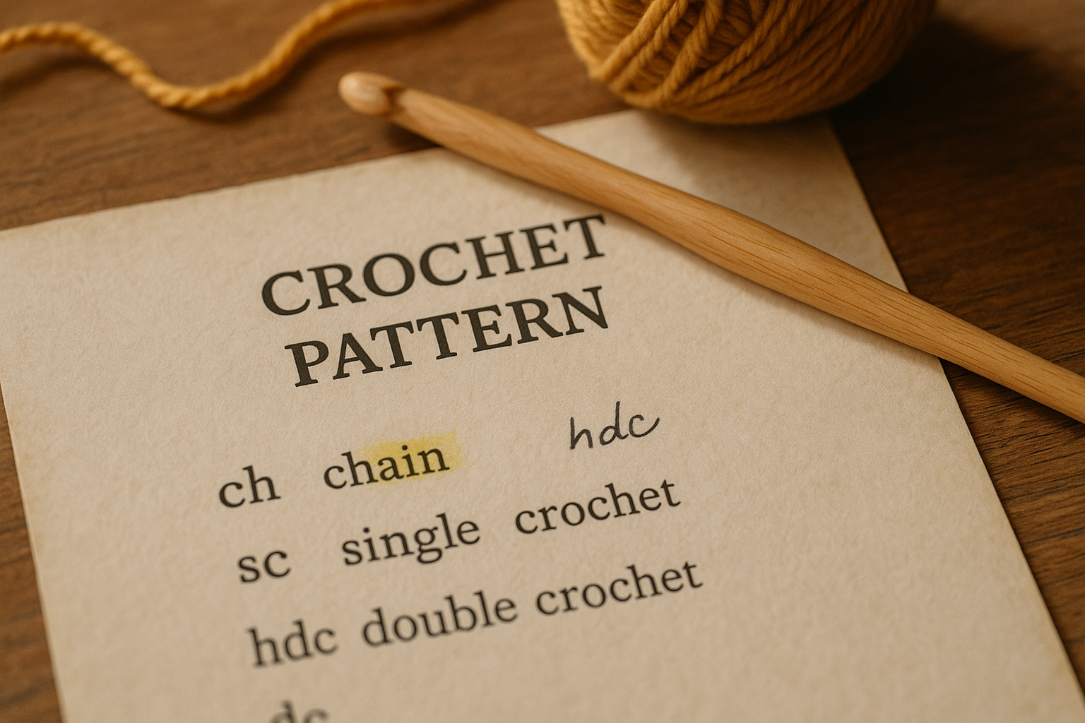 crochet pattern with abbreviations - crochet video tutorials