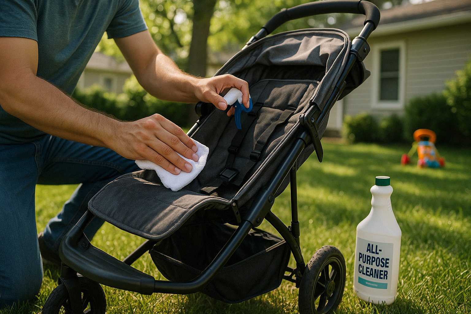 cleaning a jogging stroller - foldable jogging stroller