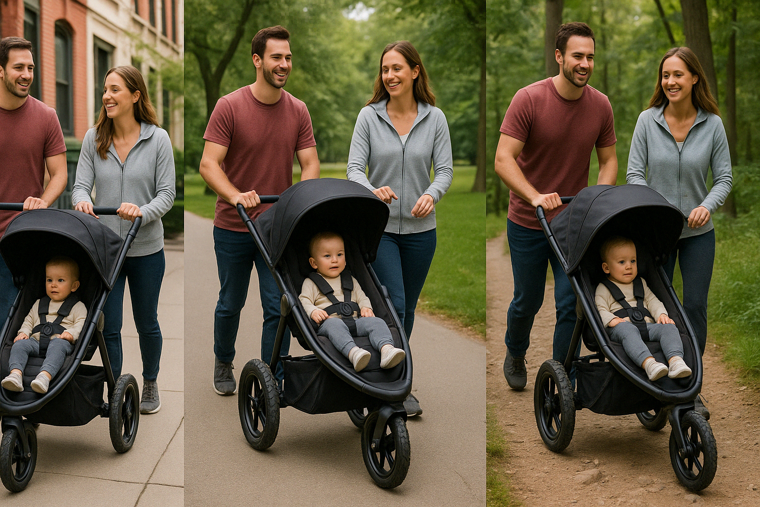 3 wheel stroller on various terrains - best lightweight durable 3 wheel baby strollers