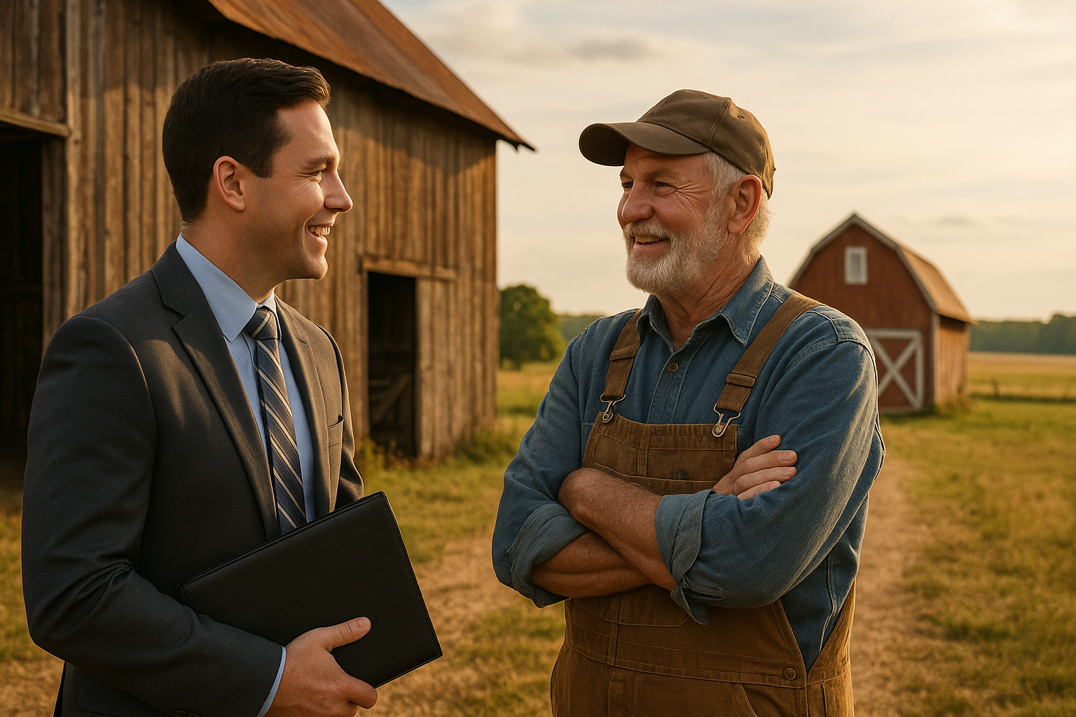 Farm Insurance Companies Near Me: Who's the Best in the Field? Discover top farm insurance companies near me. Compare coverage options, benefits of local agents, and find the perfect policy today! local insurance agent visiting a farm - farm insurance companies near me