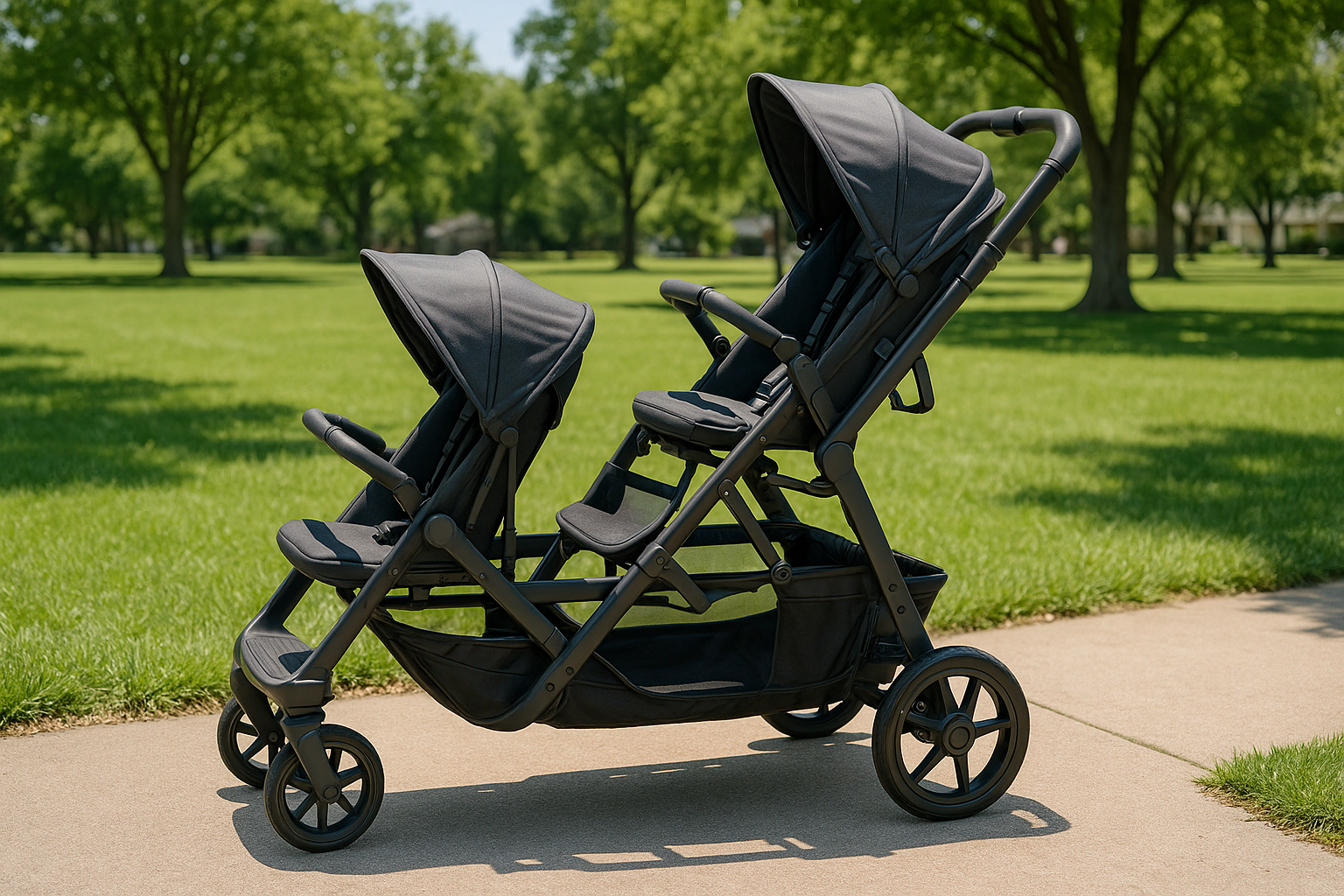 adjustable tandem stroller with multiple seating positions - tandem stroller with car seat