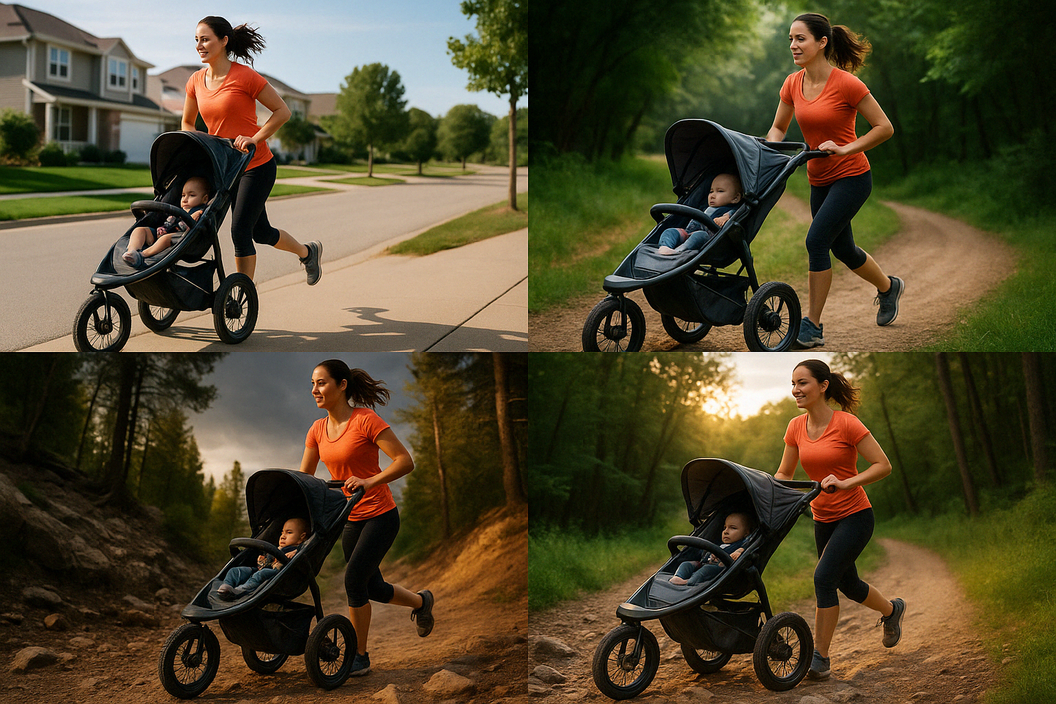 jogging stroller on various terrains - lightweight jogging stroller for toddler