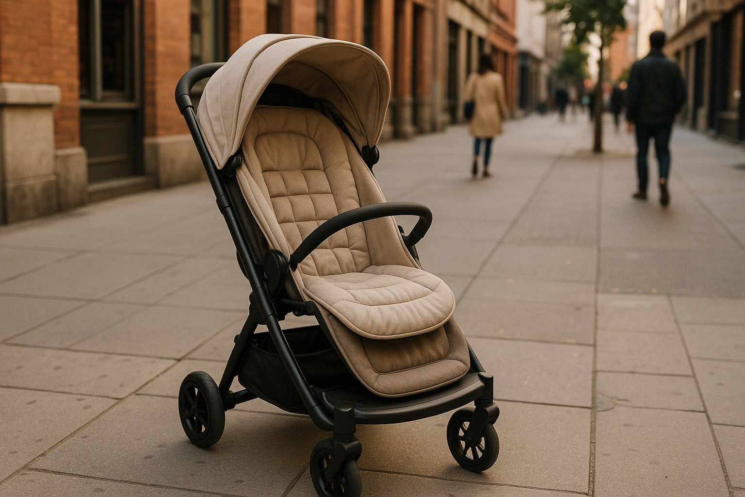 stroller with cushioned seat liner and footrest - City stroller accessories