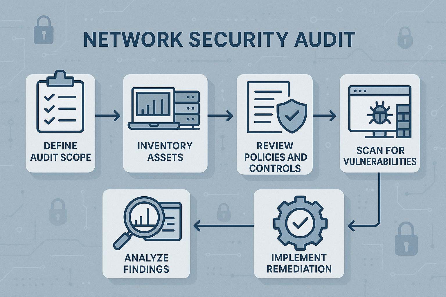 step by step network security audit process - network security audit