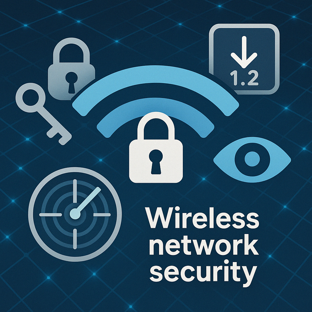 wireless network security best practices showing encryption, updates and monitoring - wireless network security assessment