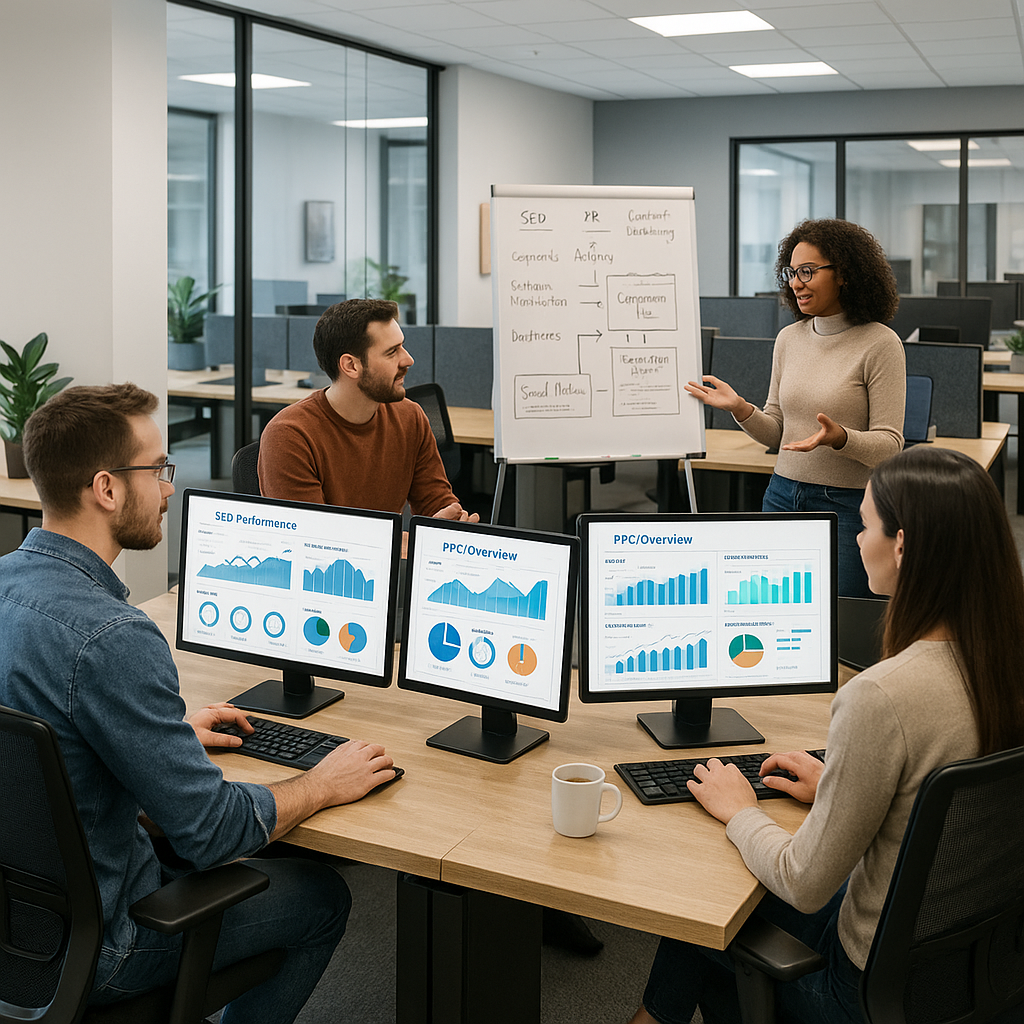 Web design agency offering multiple services including SEO, PPC, and content marketing - web design agency