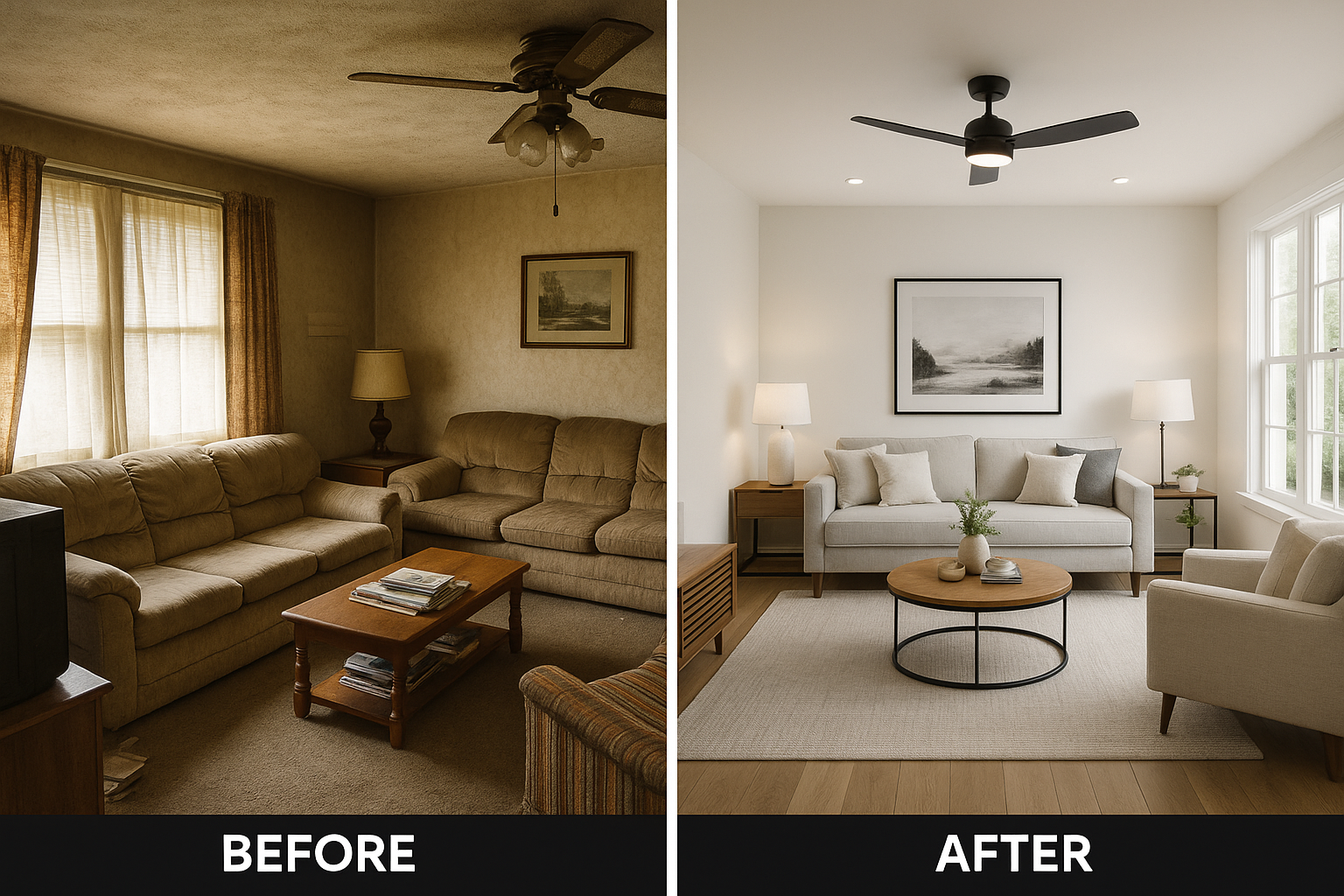 home renovation website project gallery showing before and after changes - home renovation websites