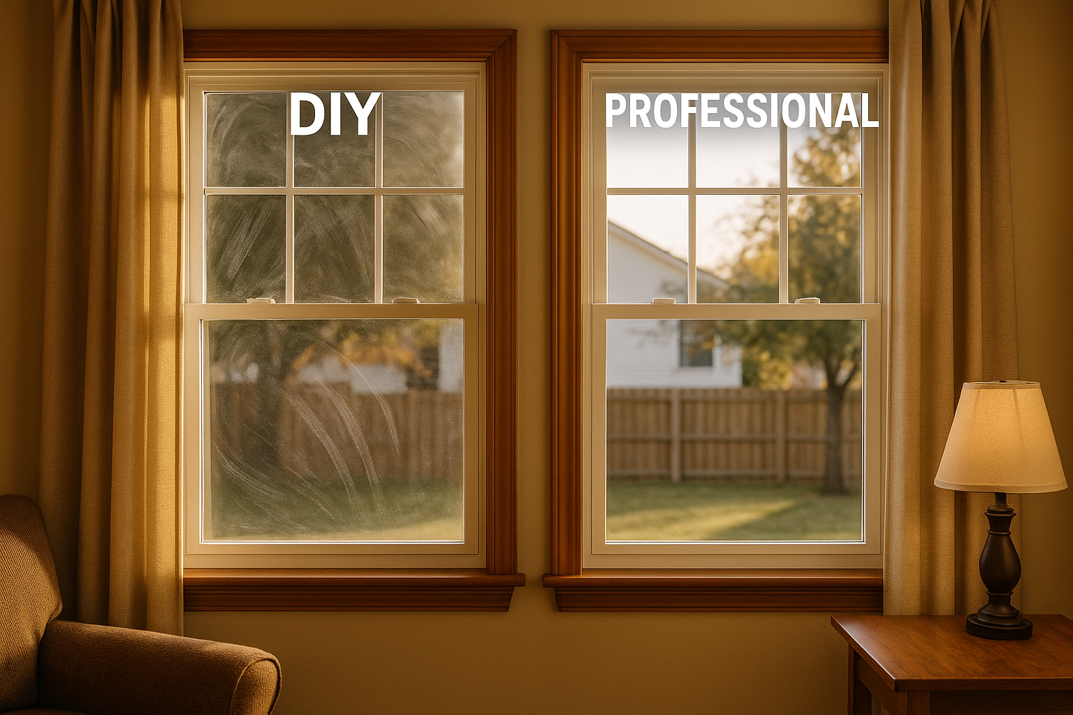 comparison of DIY vs professional cleaning results - house cleaning services medford ma