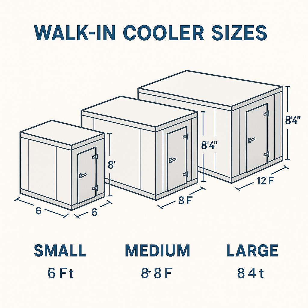 different walk-in cooler sizes - walk-in cooler