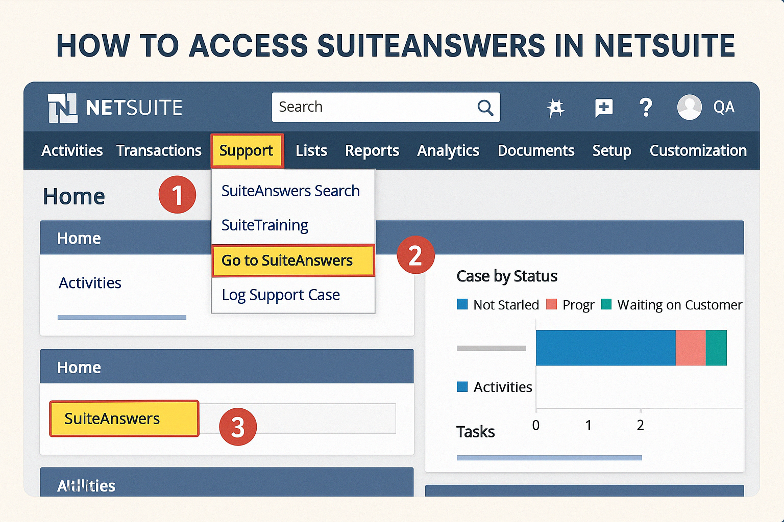 NetSuite SuiteAnswers access steps - netsuite suiteanswers