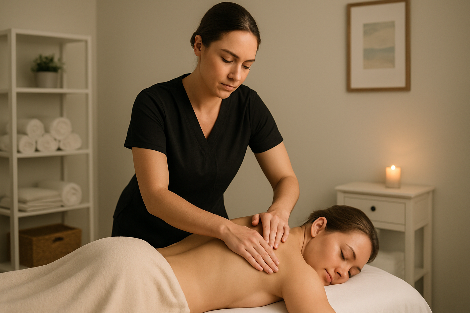 massage therapist demonstrating professional conduct - Licensed massage therapist