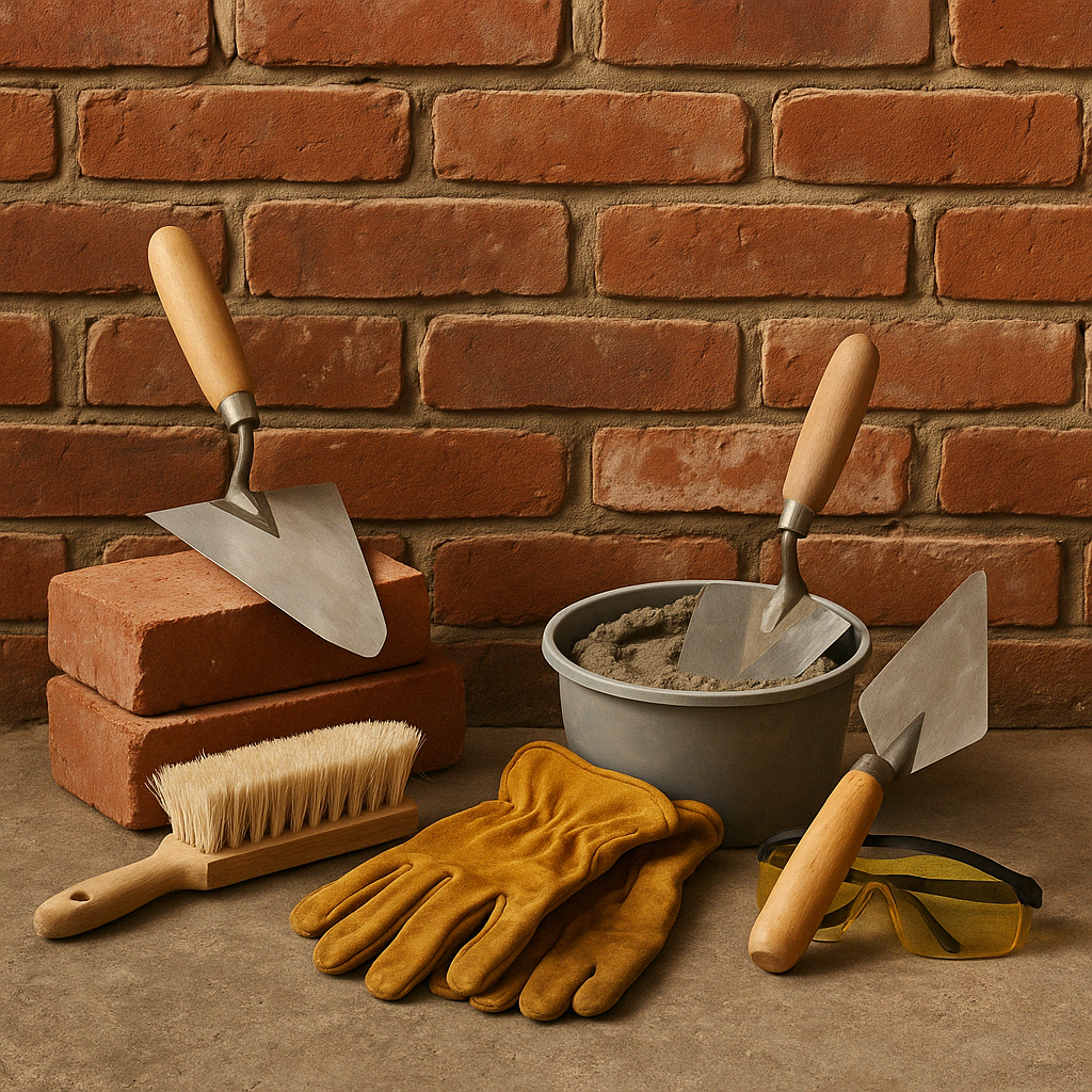 masonry tools and materials for brick repair - Brick Mortar Repair