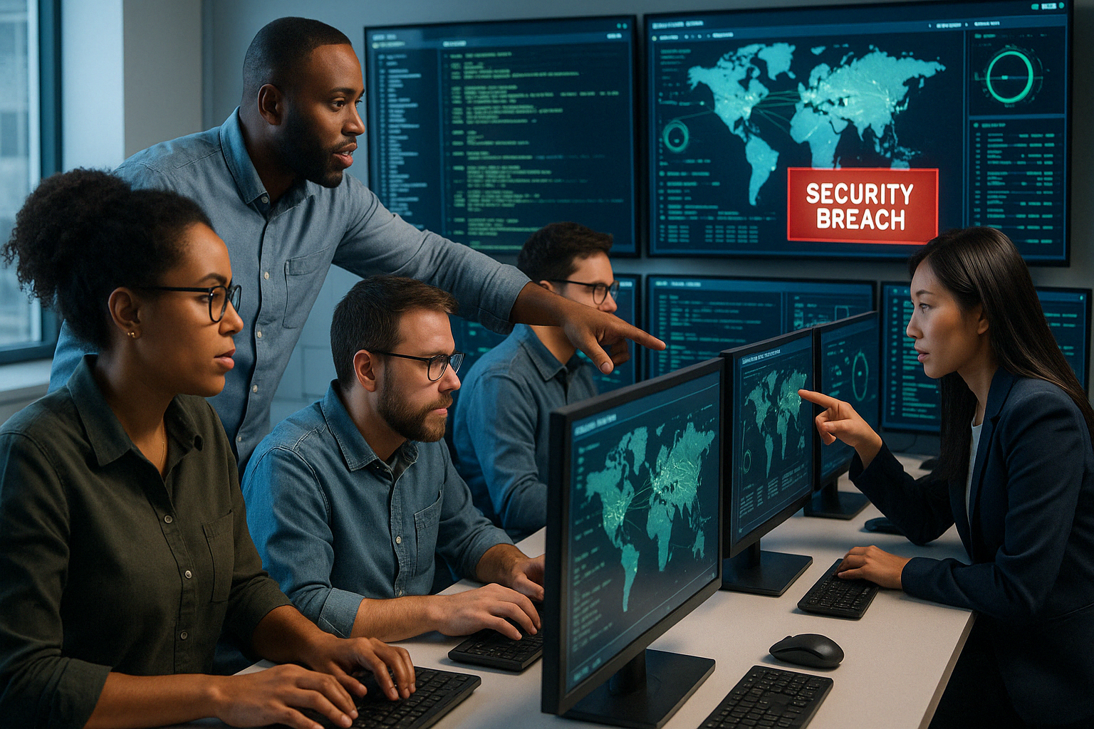 managed it services team monitoring network security - network security nj