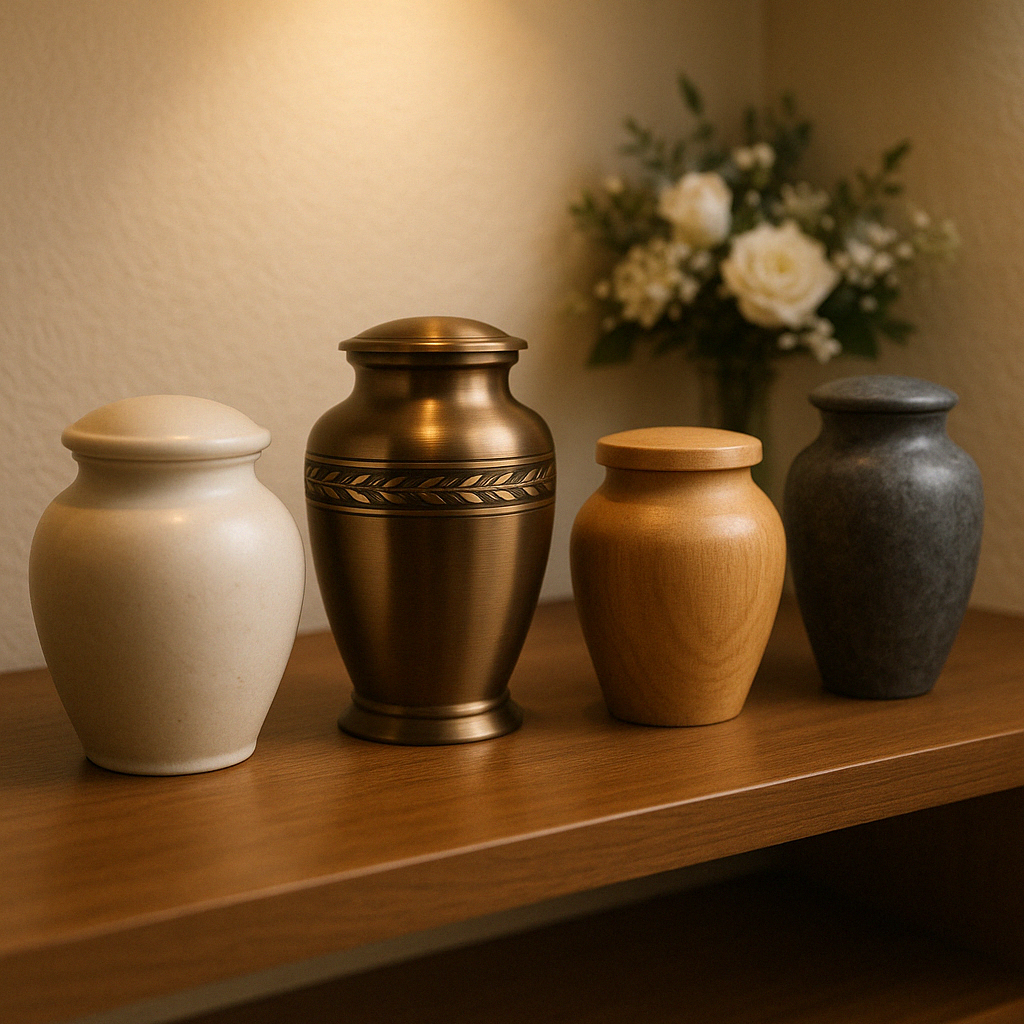 memorial display with small urns - small urns for human ashes amazon
