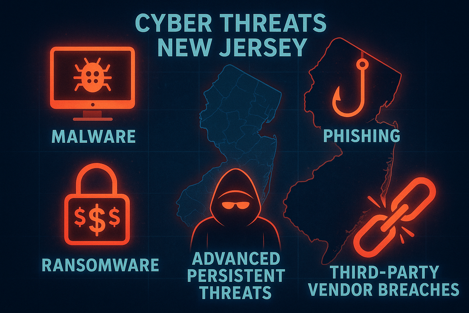 common cyber threats affecting new jersey businesses - network security nj