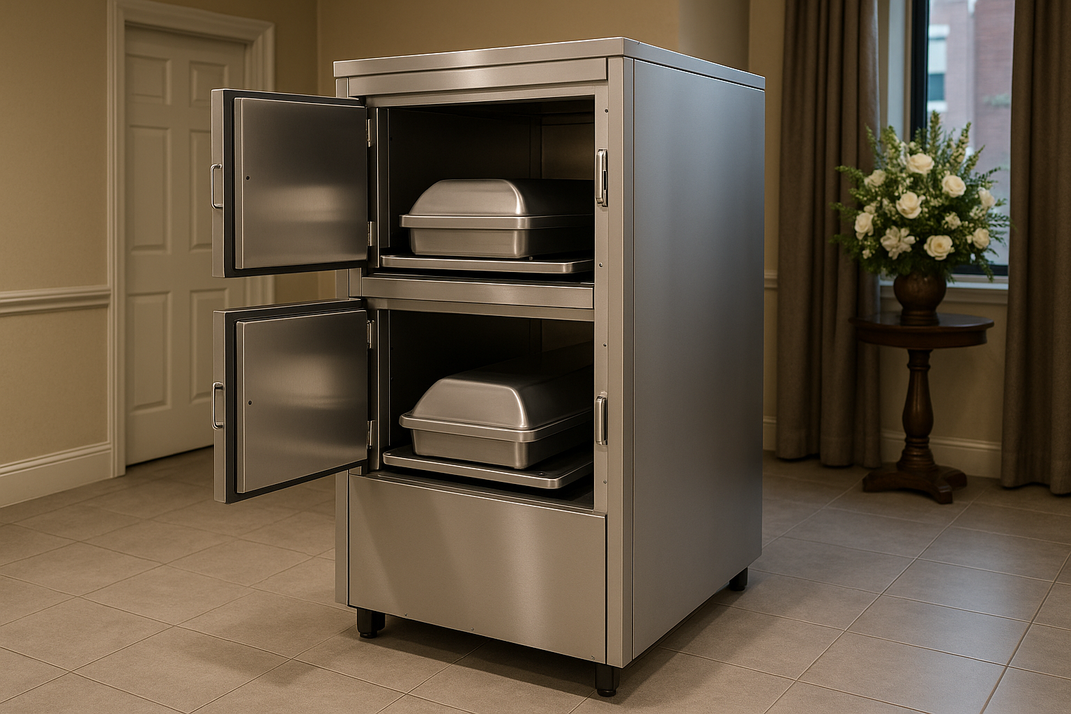 compact refrigeration unit for limited space - funeral home refrigeration
