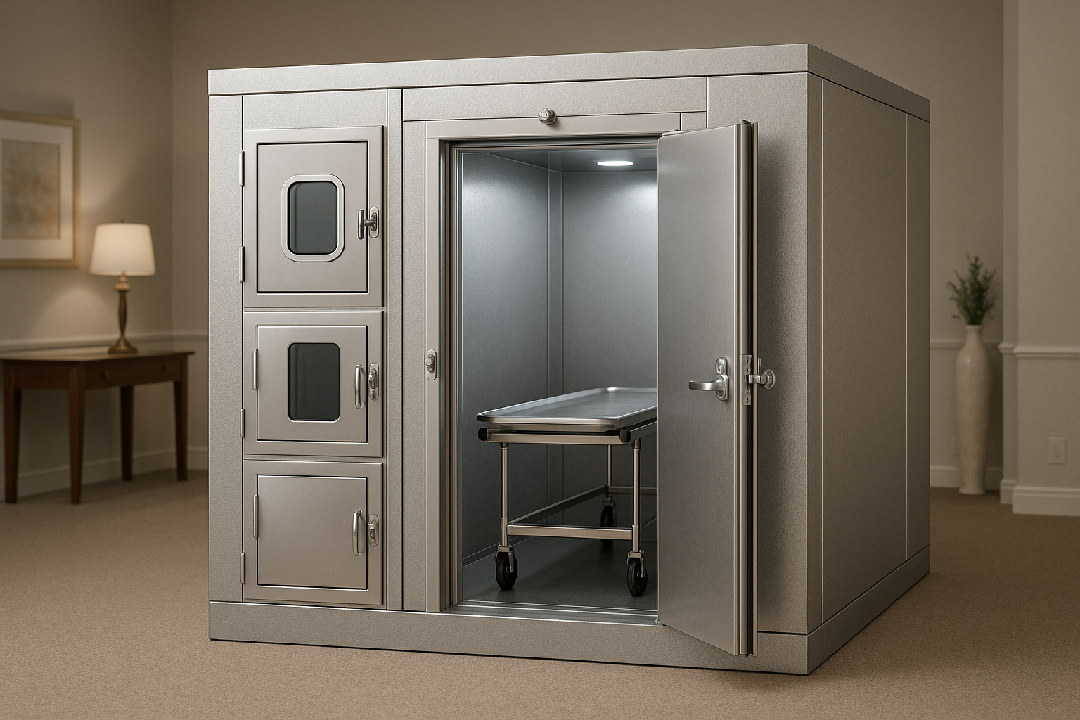Compact Solution for Smaller Facilities - mortuary walk in coolers