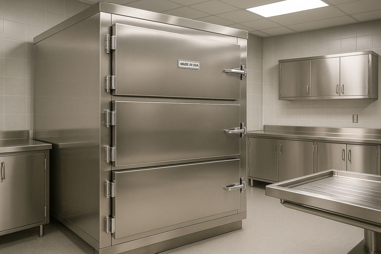 American Mortuary Coolers product display - mortuary coolers suppliers