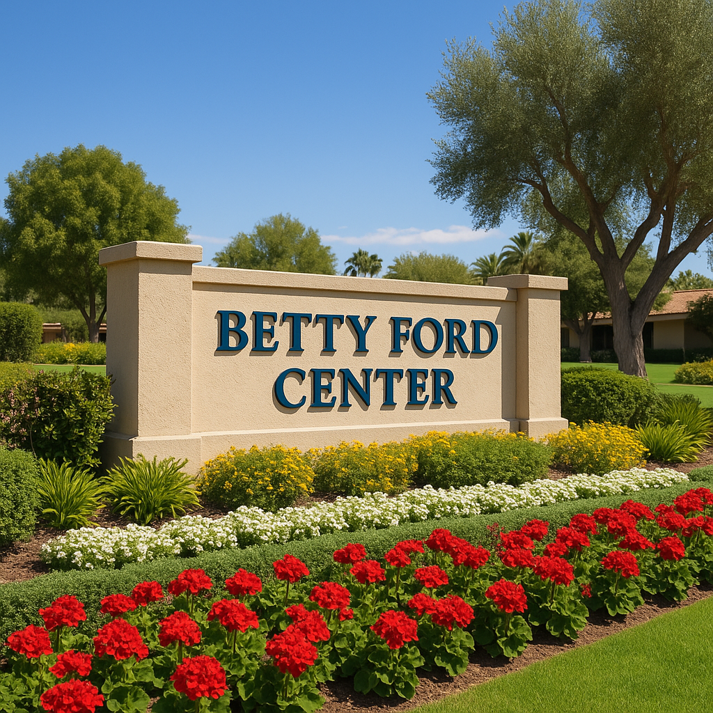 Betty Ford Center entrance - celebrities with alcohol addictions Betty Ford Center entrance - celebrities with alcohol addictions