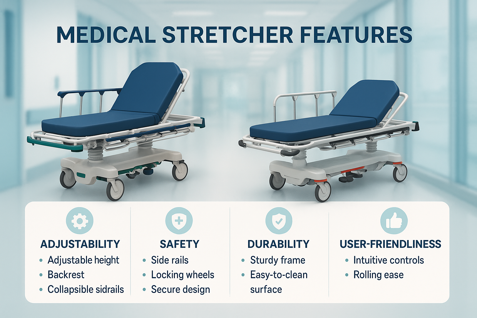 medical stretcher features comparison - Medical Stretchers 