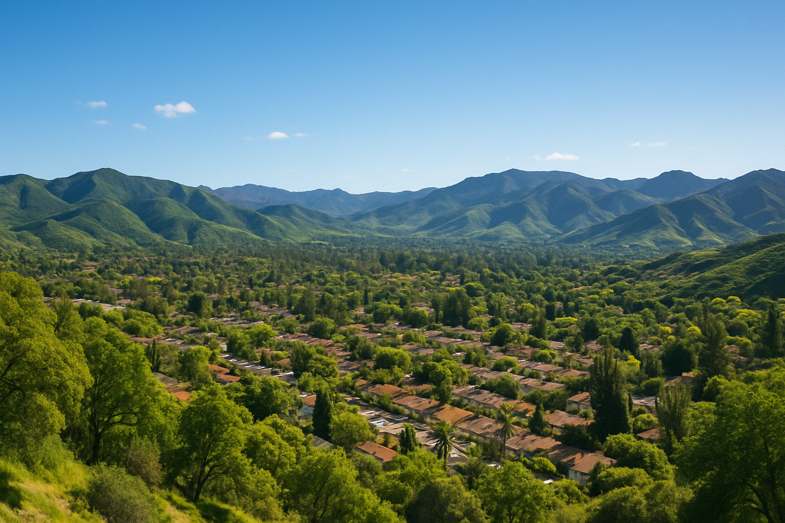 scenic view of Thousand Oaks with mountains - senior housing thousand oaks