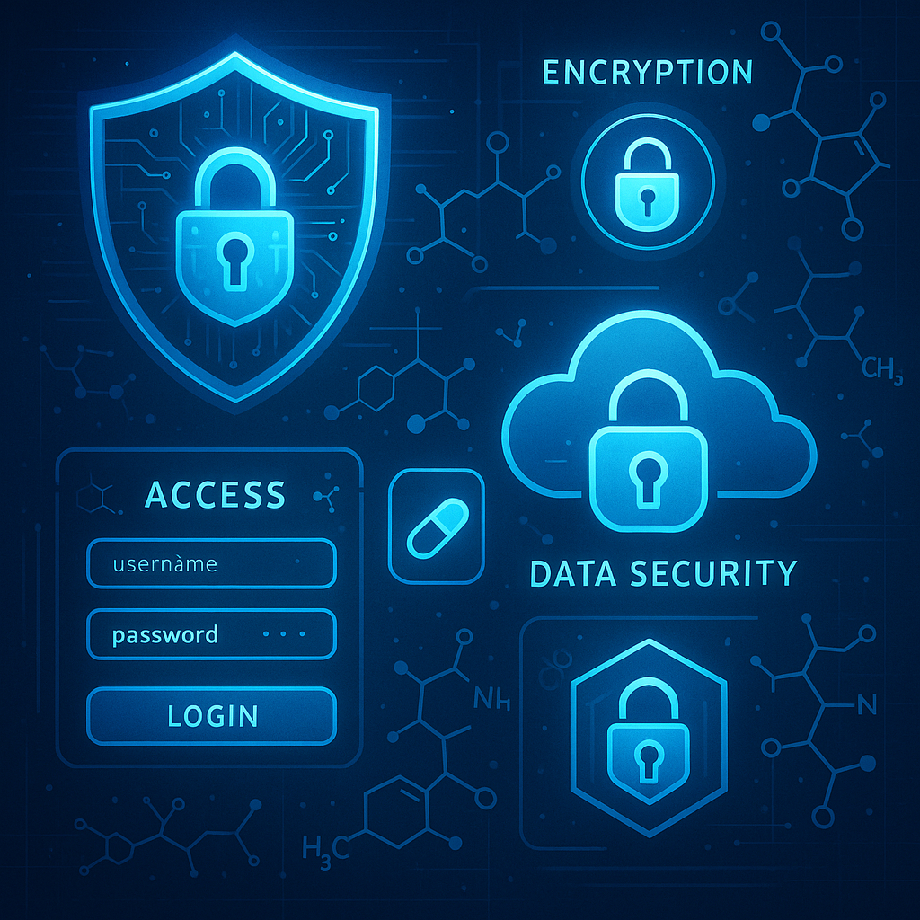 Data protection technologies including encryption, access controls, and secure cloud configurations - data protection services for pharma