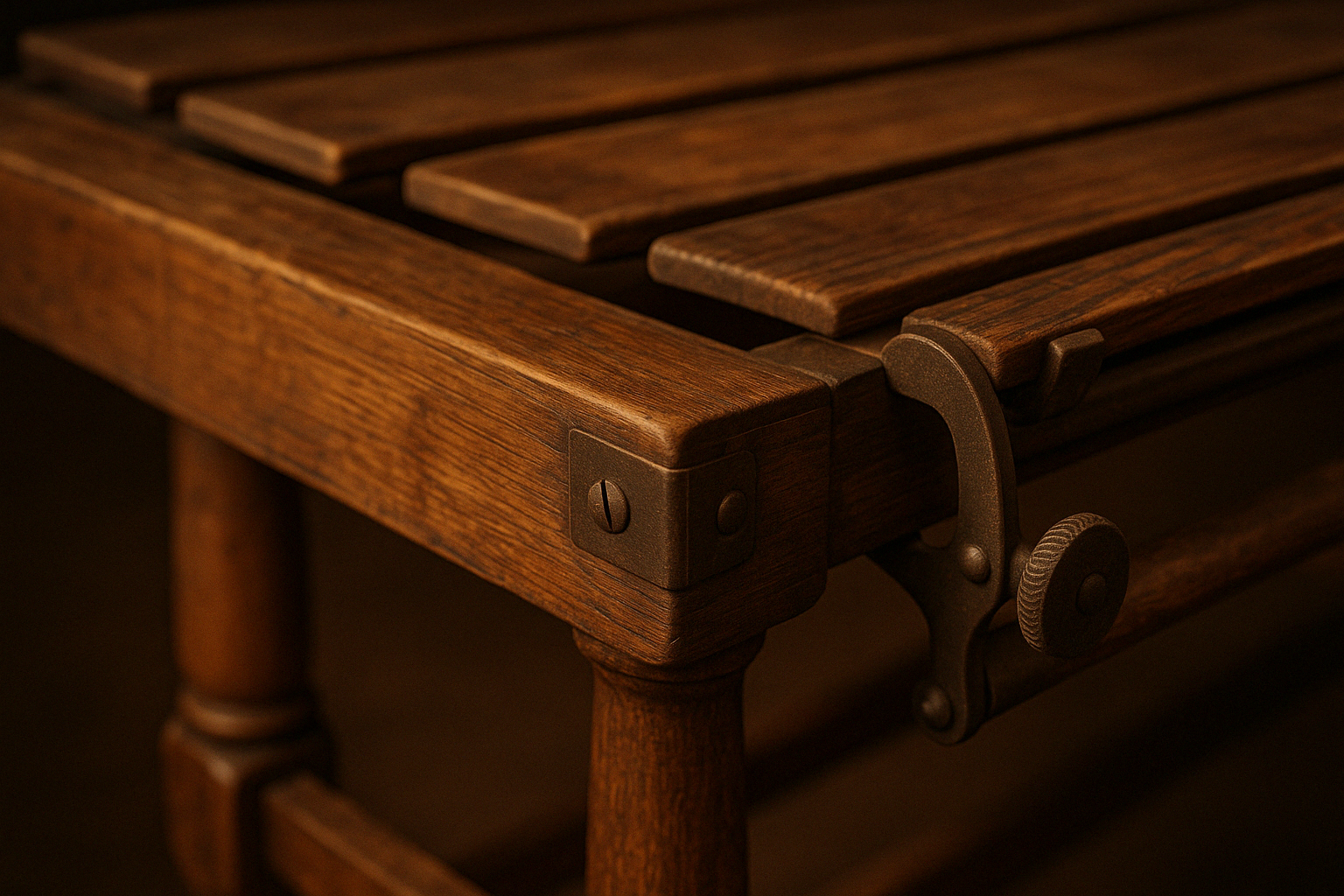 close up of antique embalming table materials and construction details - antique embalming table for sale