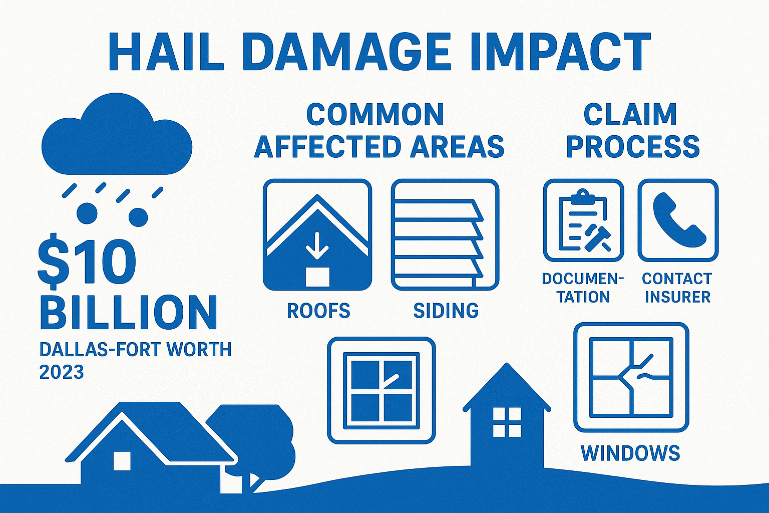 Infographic explaining hail damage impact - hail damage claims infographic 