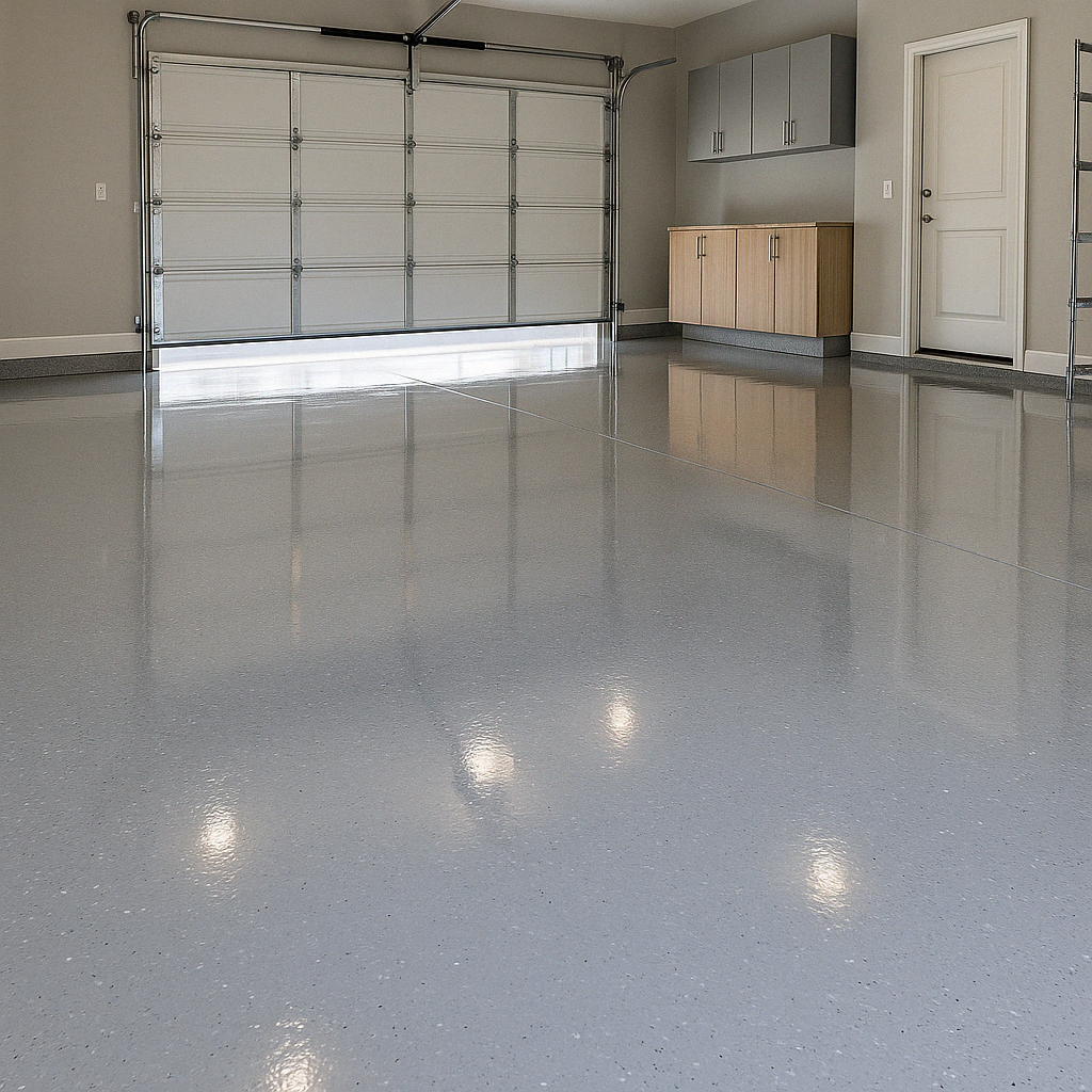 beautiful coated concrete garage floor - coated concrete