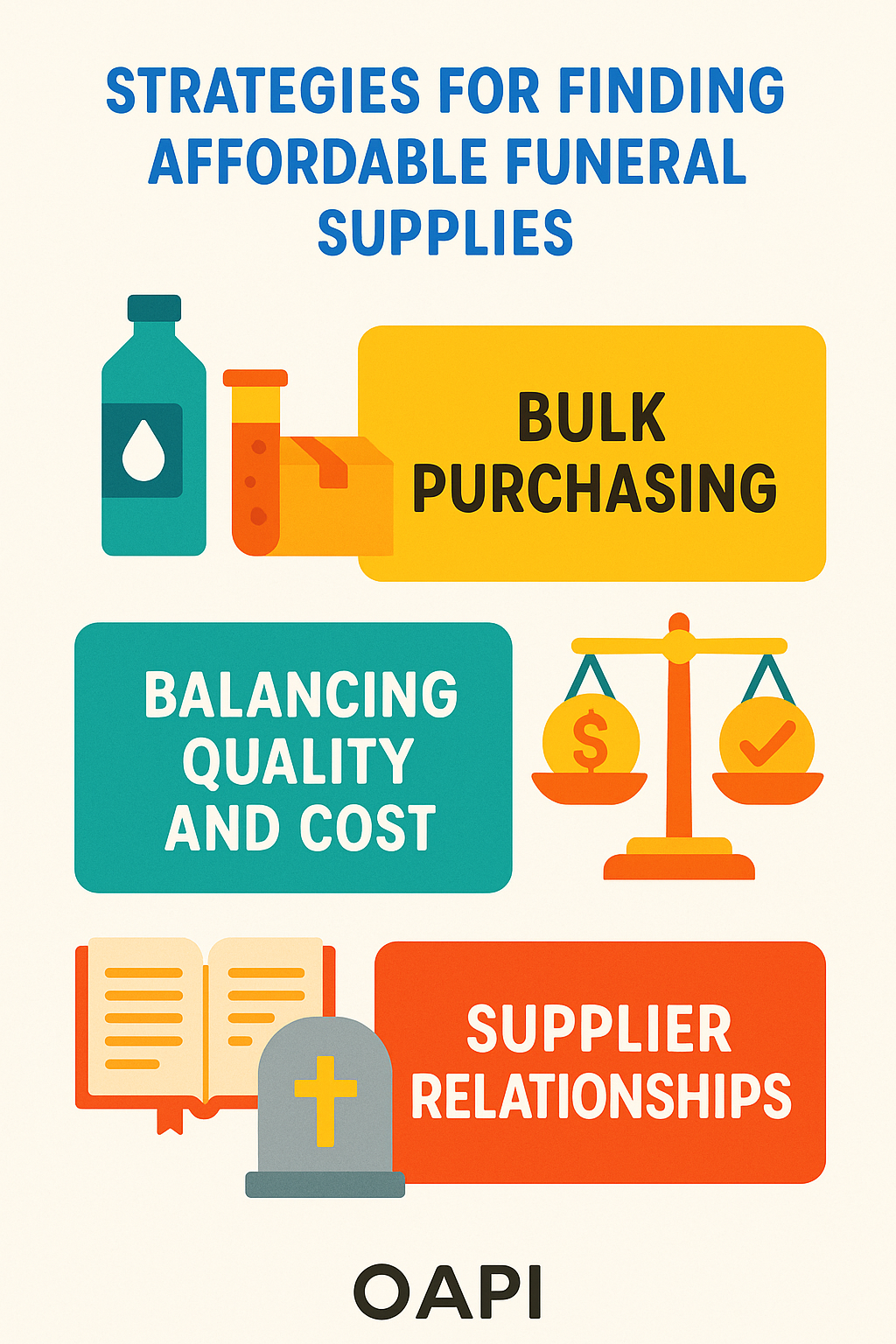 strategies for finding affordable funeral supplies - Affordable Funeral Supplies  infographic 