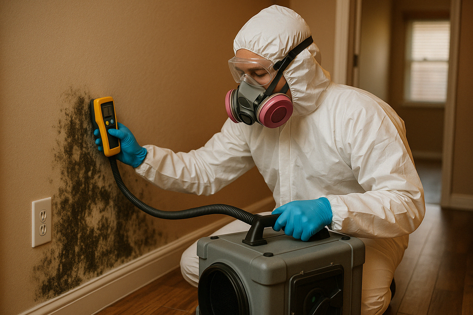 professional mold remediation technician working - mold remediation denver