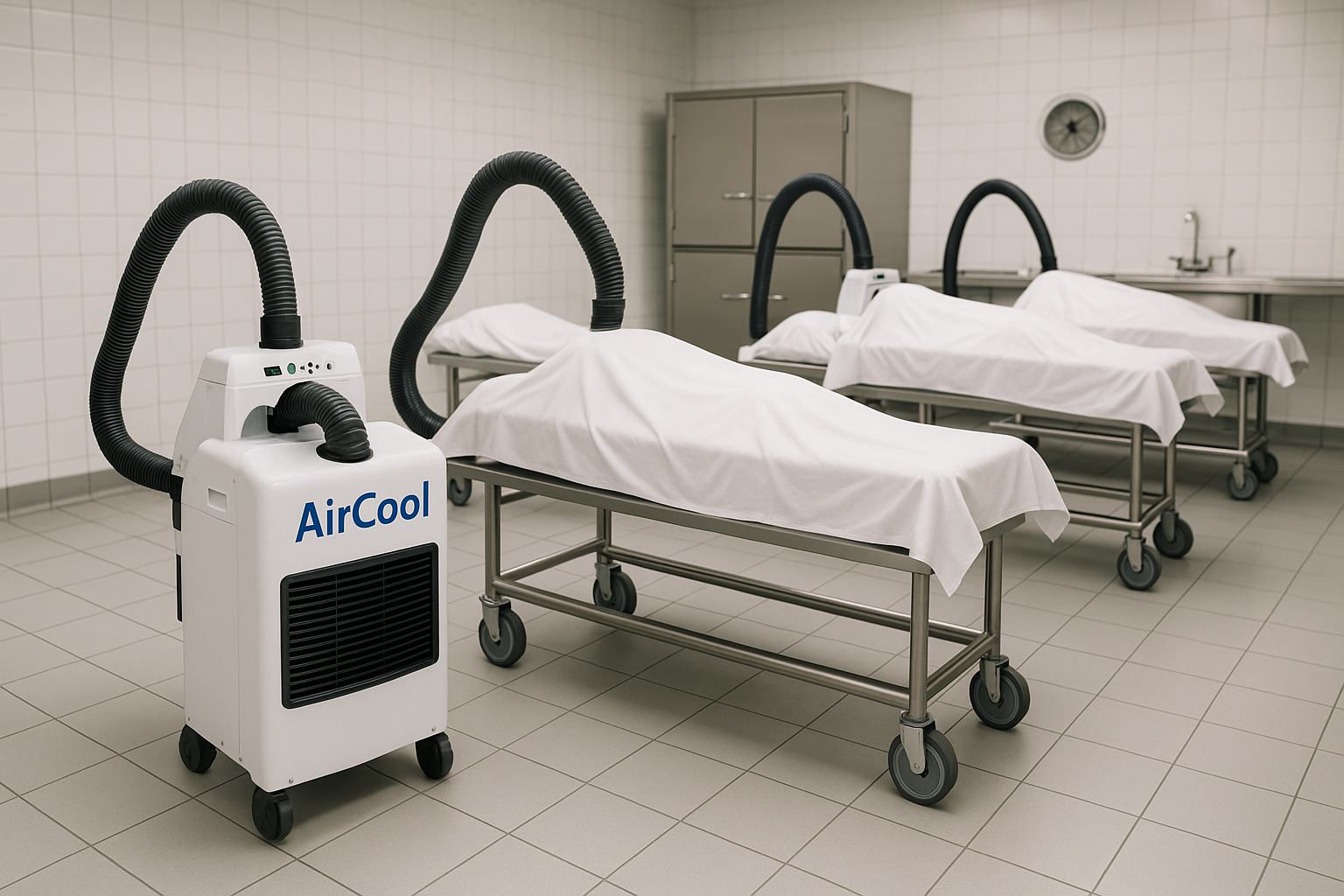 AirCool system in use - Mortuary cooling equipment