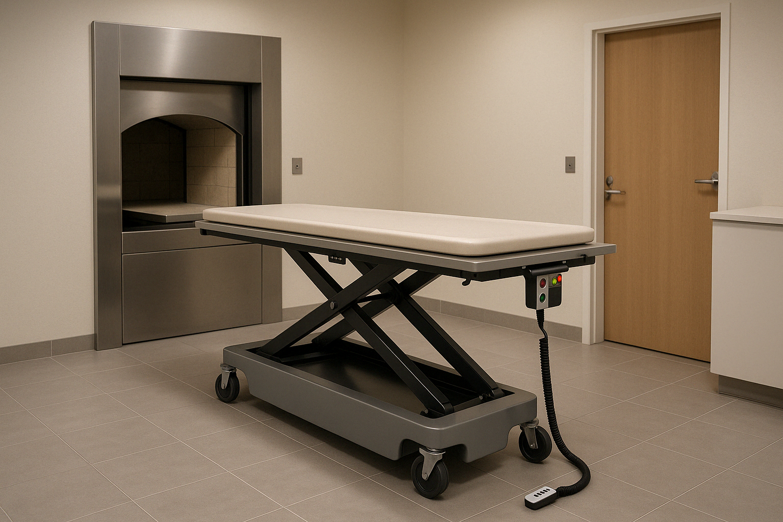Modern cremation lift enhancing funeral home operations - cremation lift