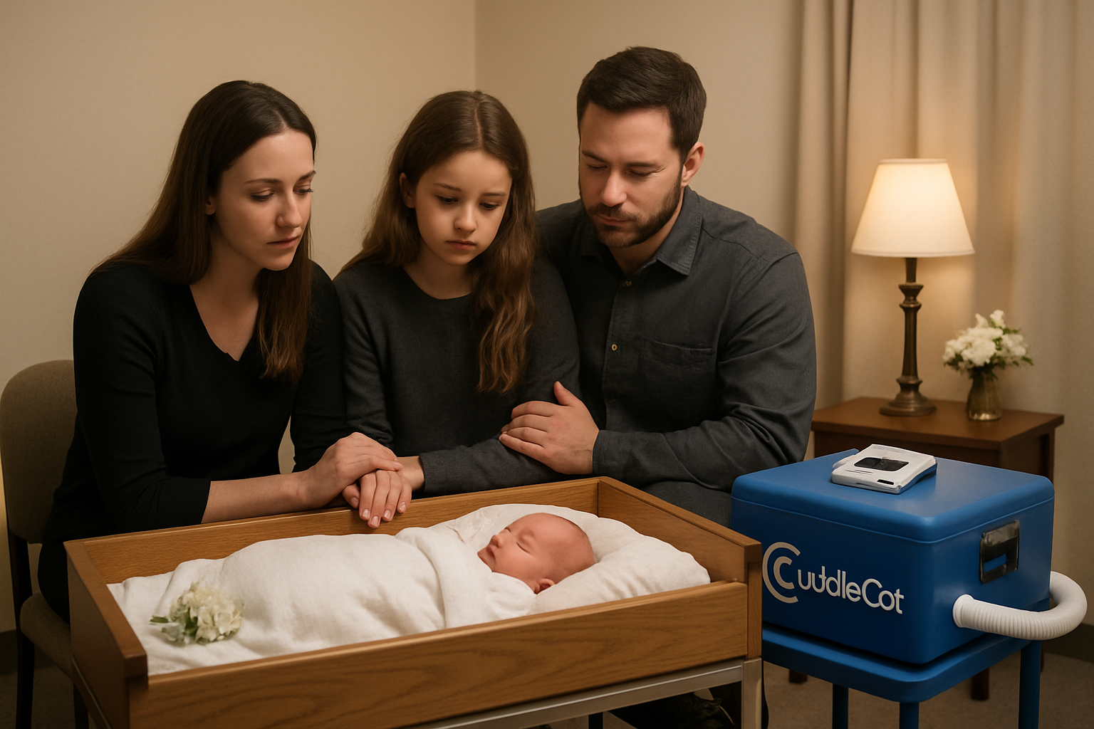 CuddleCot in use - Mortuary cooling equipment