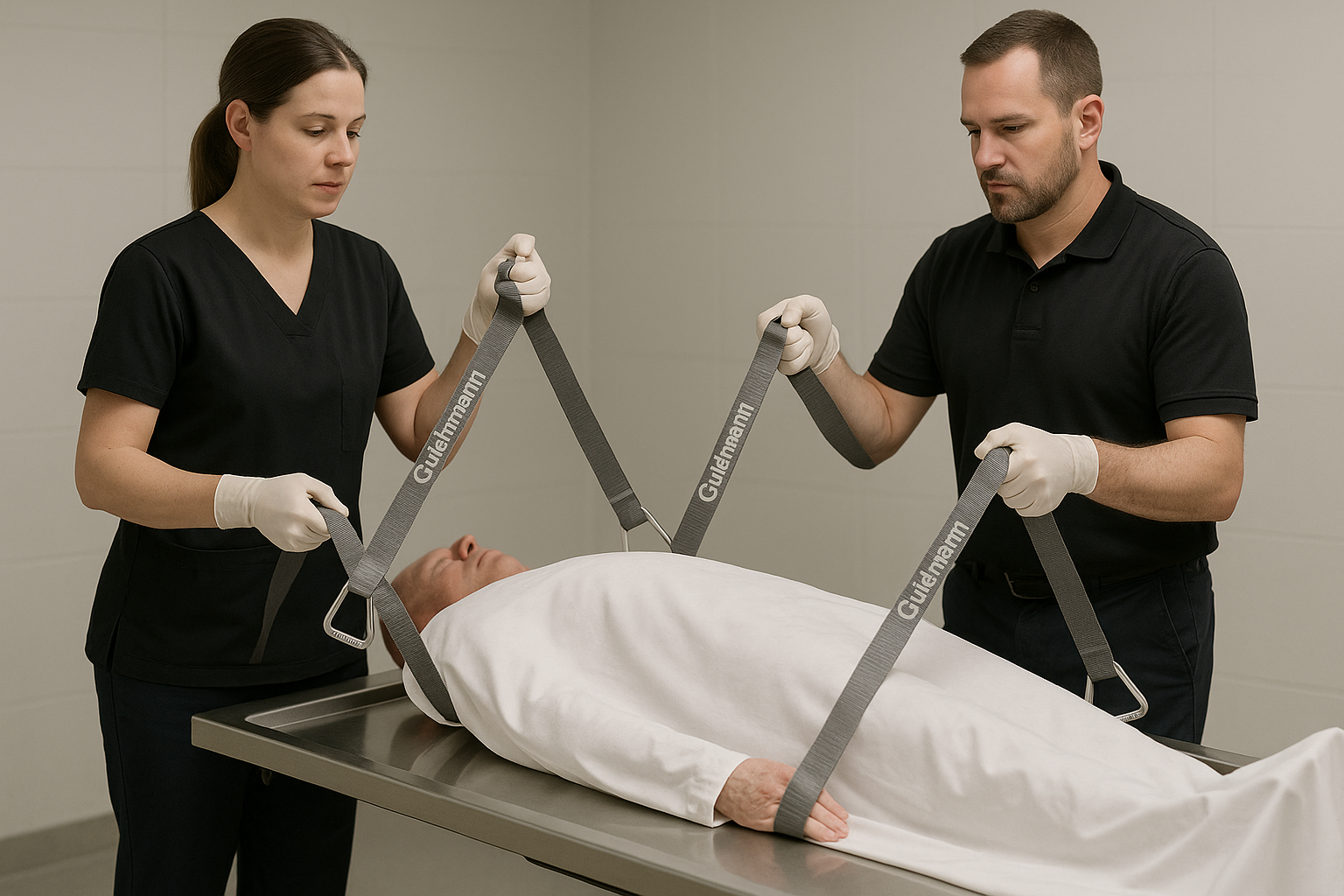 Guldmann Mortuary Lifting Straps - straps for mortuary lifts