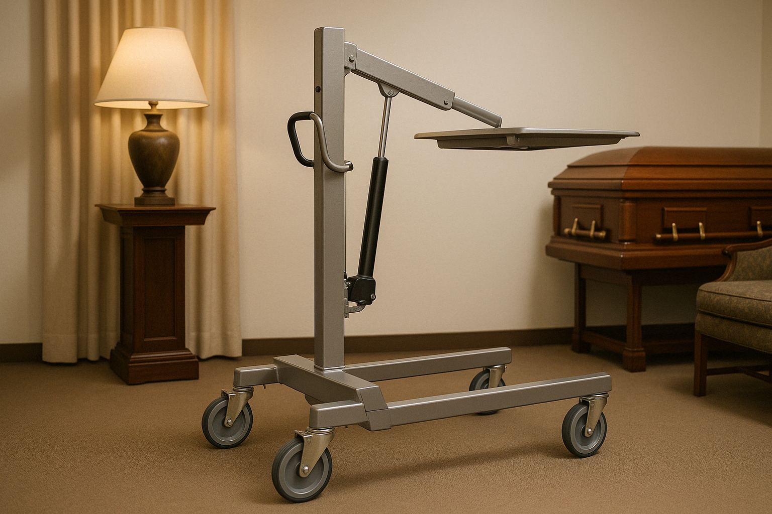 mortuary body lifter with swivel casters for maneuverability - body lifter mortuary