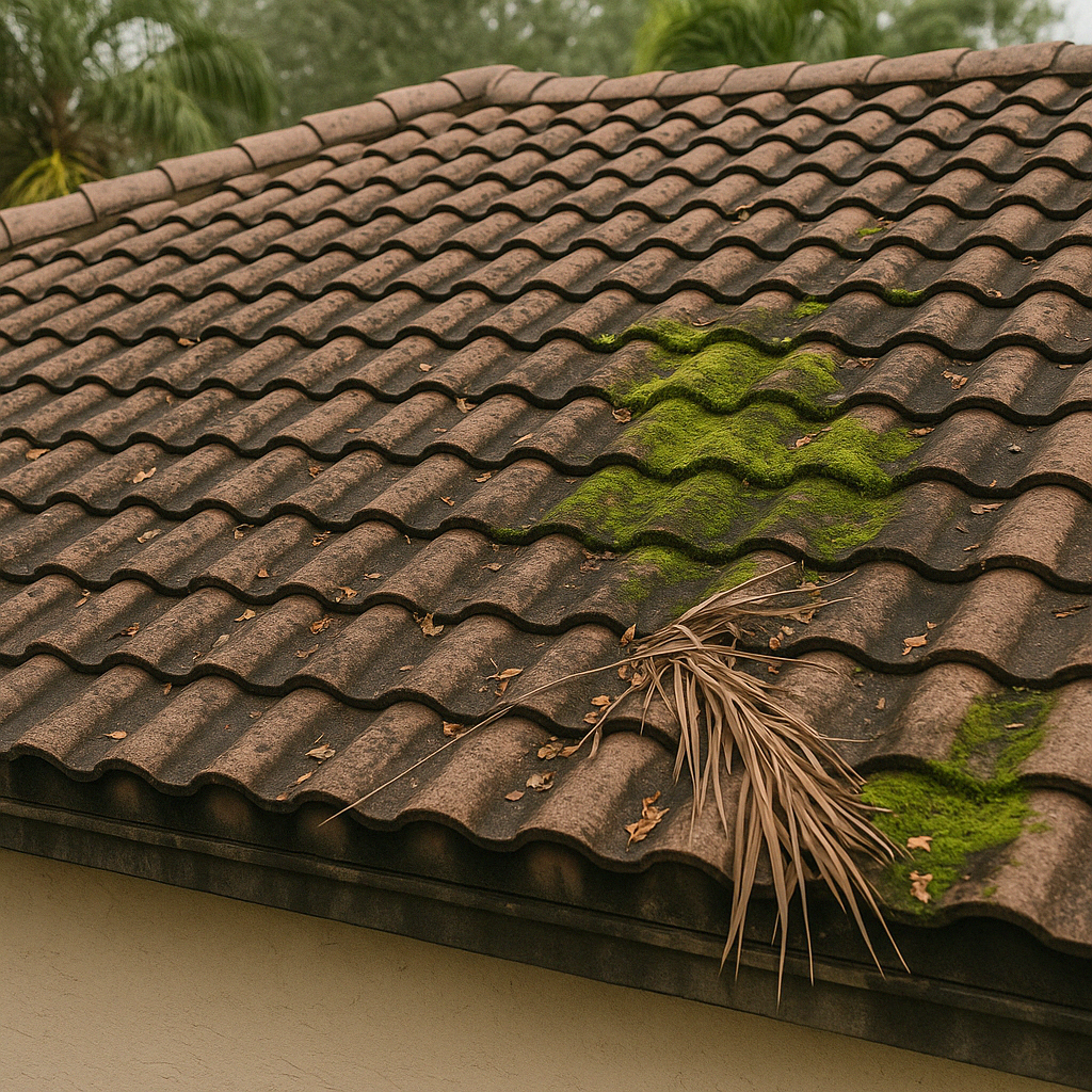 common signs of a roof needing cleaning - Roof cleaning Delray Beach