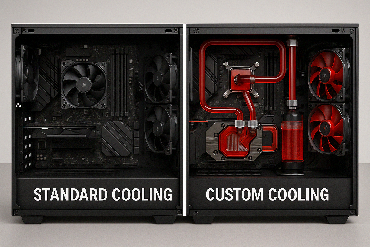 standard vs. custom cooling setups comparison - Custom cooling solutions