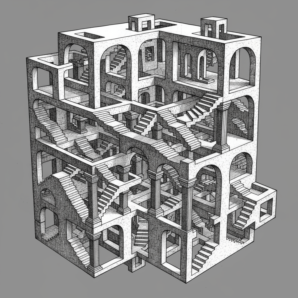 mc escher line drawing Prompts | Stable Diffusion Online
