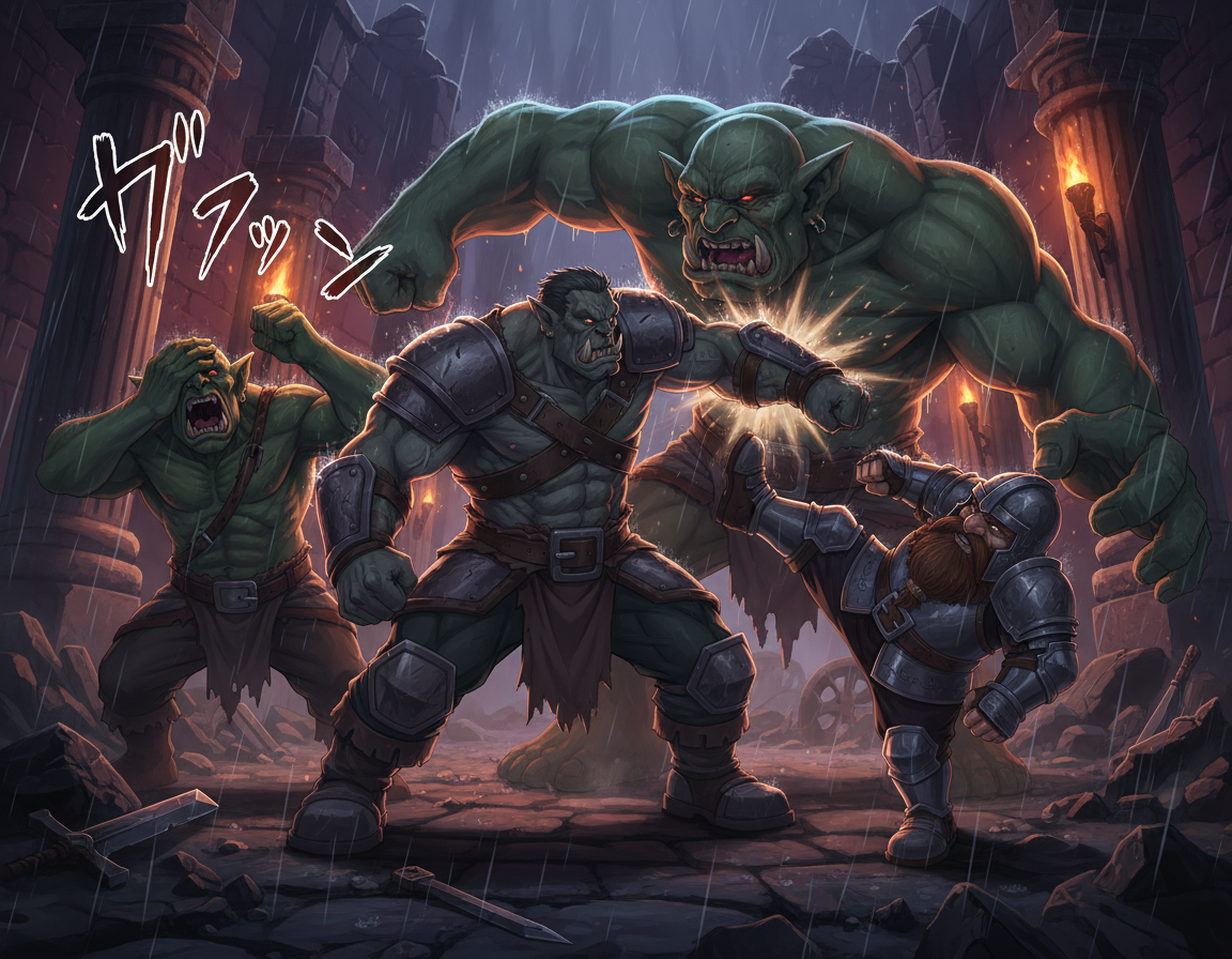 orc and dwarf drinking beer together Prompts | Stable Diffusion Online